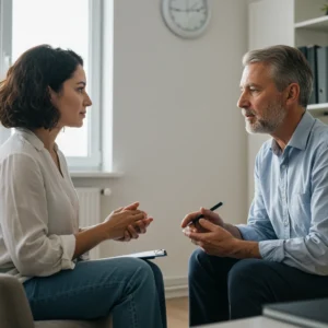 pareja dialogando despues de terapia
